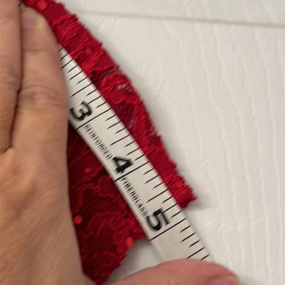 🍒Gorgeous Connect apparel, sequence cherry red dress size 8 “NWT” - Picture 9 of 9